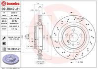 09.B842.21_диск тормозной задний перфорированный! MB C215/W220 55 AMG Kompresso