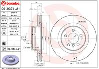 09.9374.21_диск тормозной передний! Land Rover Range Rover 4.4i/2.9/3.6TD 05&gt
