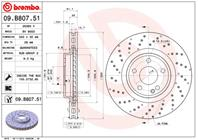 09.B807.51_диск тормозной передний перфорированный! MB W176/W246/C117 2.2-2.5 1