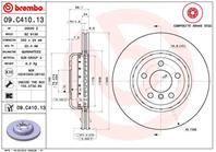 09.C410.13_диск тормозной передний! BMW F10/F11 1.8-2.3 10&gt