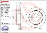 Диск тормозной задний TOYOTA L.Cr.120