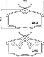 BREMBO P 59 034 Колодки тормозные OPEL CORSA B фургон 93-00 передние