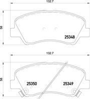 Колодки тормозные дисковые передние P18025 от производителя BREMBO