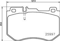 Колодки тормозные MERCEDES W205 14- передние L=127.7мм