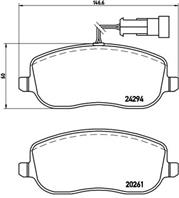 Колодки тормозные дисковые передние P23100 от компании BREMBO