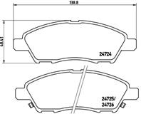 Колодки тормозные дисковые передние P56070 от фирмы BREMBO