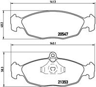 P59011_=393 00=571492X=FDB732 !колодки дисковые п.Opel Vectra A/Astra F 1.4i-1.