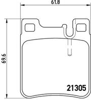 Колодки зад.Mercedes W124/W210/W140 WVA21305