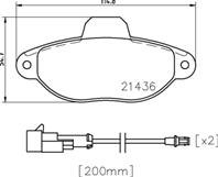 Колодки тормозные FIAT 500 07- передние