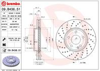 Диск тормозной перед Mercedes W176 перфорированный