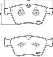 Колодки тормозные дисковые передние P50105 от фирмы BREMBO