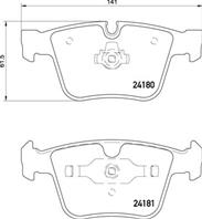 Колодки тормозные дисковые задние P50116 от компании BREMBO
