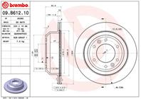09.b612.10_диск тормозной задний! hyundai h-1 2.5crdi 08&gt