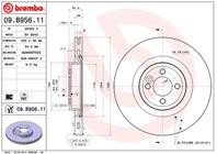 09.B956.11_диск тормозной передний! с покрытием Mini Cooper R56/R56N 09&gt