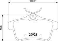 Колодки тормозные дисковые задние P61114 от фирмы BREMBO