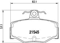 BREMBO P 56 024 Колодки тормозные NISSAN ALMERA 00&gt/PRIMERA 90&gt02