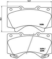 BREMBO P 83 107 Колодки тормозные TOYOTA LAND CRUISER J200 4.5D/4.7 07-/LEXUS LX570 08- передние