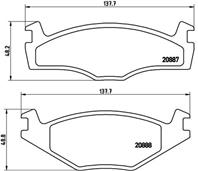 P85005_=TAR392=171 00 !колодки дисковые п.VW Golf II 1.6/1.8GTi 83-91/Passat 1.