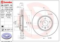 Диск тормозной передний opel astra j 12 09> opel astra j gtc 10 11> opel astra j
