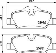 Колодки тормозные дисковые задние P06090 от фирмы BREMBO