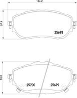 Колодки тормозные дисковые передние P83150 от производителя BREMBO