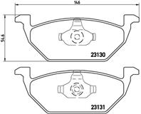 P85041 633 20 !колодки дисковые п. VW Golf 1.4/1.9SD 97-99  Skoda Octavia 1.4-1.9SD 96-00