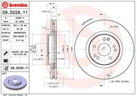 Диск тормозной передний левый mb w124/sl r128 2.8-