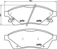 Колодки тормозные дисковые передние P09010 от фирмы BREMBO