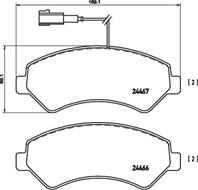 Колодки тормозные дисковые передние P23136 от фирмы BREMBO