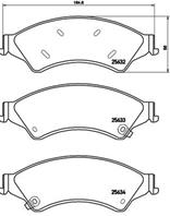 Колодки тормозные дисковые передние P24153 от фирмы BREMBO