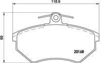 P85015_=GDB1048=571376X !колодки дисковые п.VW Golf 1.6-1.9TD 91-97/Passat 2.2G