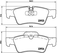 BREMBO P 50 064 Колодки тормозные MERCEDES-BENZ W164 ML 05&gt/W251 R-CLASS 06&gt задние