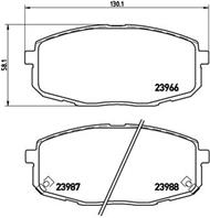 BREMBO P 30 034 Колодки тормозные HYUNDAI i30 07-/KIA СEED 07-/CARENS 02- передние