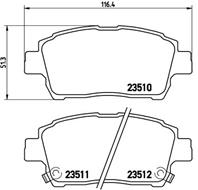 Колодки TOYOTA YARIS VERSO _NLP2_  _NCP2_ 12/01-09/05