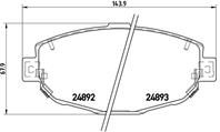 Колодки тормозные дисковые GS (JZS147), LS (UCF20) P83104
