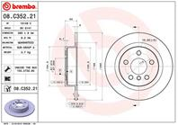 Tarcza hamulcowa tyl l/p bmw i3 (i01) 0.6h/electric 08.13-