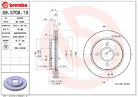 09.5708.10_диск тормозной задний! Ford Mondeo/Sco