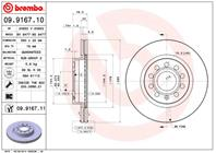 09.9167.11_диск тормозной передний! Audi A3  Skod