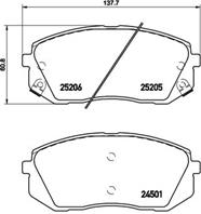 Колодки тормозные дисковые передние P30056 от компании BREMBO