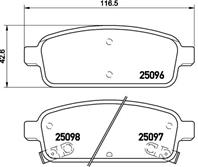 Колодки тормозные дисковые задние P59080 от производителя BREMBO