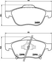 P83043_=1054 02=D2236M-01 !колодки дисковые п. Toyota Avensis 1.6-2.0D-4D 00-03