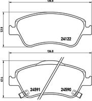 P83079 1310 02 [0446502200] !колодки дисковые п. Toyota Auris 1.4VVTi/1.6VVTi/2.0D-4D/2.2D 07&gt