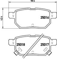 Колодки тормозные дисковые задние P83133 от производителя BREMBO
