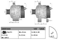 Генератор A.ROMEO 159  Giuletta  Brera  Spider 09-