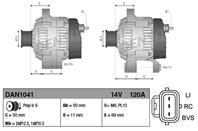 Dan1041_генератор! 14v/120a ford focus/focus c-ma