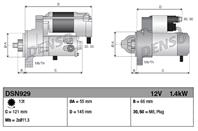 DSN929_стартер! 1.4Kw Toyota Camry 3.0 V6 01&gt/Rav