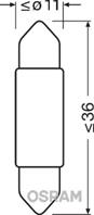 LED 12V (0 5W) Лампа светодиодная C5W холодный белый / 6000K (36mm)