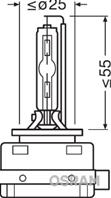(акция)лампа osram ксенон ( xenon) газоразрядная d1s 4300к