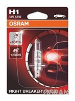H1 12V- 55W (P14 5s) (+100 света+серебр.диз.) Night Breake Silver (блистер 1шт.)