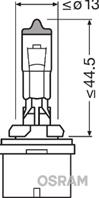 А/лампы Osram г/с HALOGEN 12V H27 PG13 (прям.) (Германия)